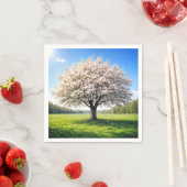 Blühender Apfelbaum im Frühling Serviette (Beispiel)