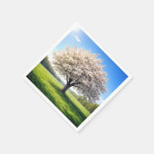 Blühender Apfelbaum im Frühling Serviette (Ecke)