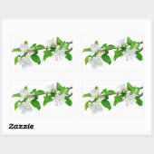 Blühender Apfelbaum Rechteckiger Aufkleber (Blatt)