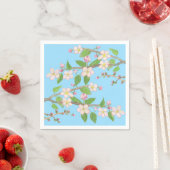 Blühender Apfelbaum Zweig Sky Blau Serviette (Beispiel)