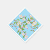 Blühender Apfelbaum Zweig Sky Blau Serviette (Ecke)