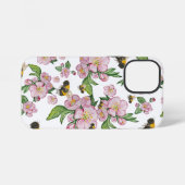 Blühender Apfelgarten mit Bienen-Aquarell iPhone Hülle (Rückseite (Horizontal))