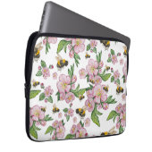 Blühender Apfelgarten mit Bienen-Aquarell Laptopschutzhülle (Vorne Rechts)