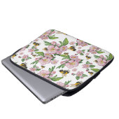 Blühender Apfelgarten mit Bienen-Aquarell Laptopschutzhülle (Vorne Knopf)