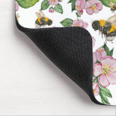 Blühender Apfelgarten mit Bienen-Aquarell Mousepad (Ecke)