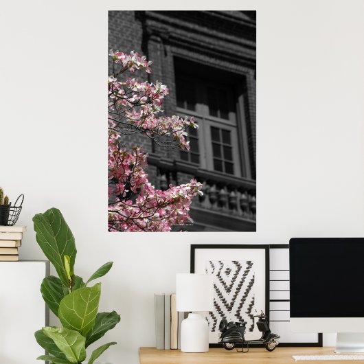 blühender Balkon Poster (Heimbüro)