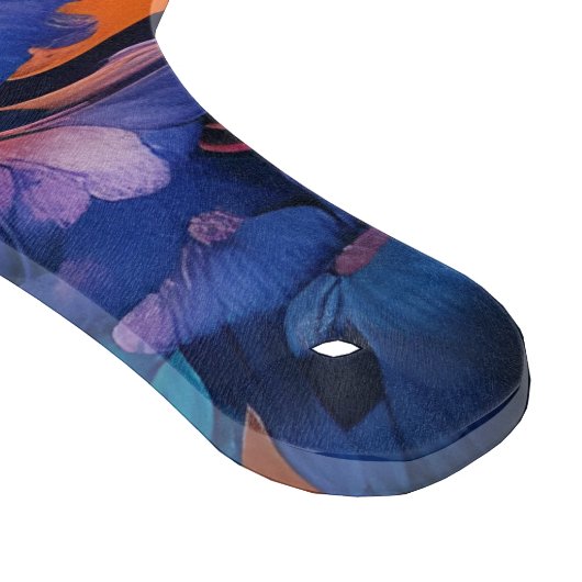 Blühender Baum am See bei Sonnenaufgang Schneidebrett (Ecke)