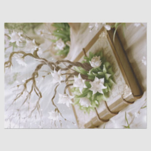 Blühender Baum, der aus einem Buch-Geschenkartikel Seidenpapier