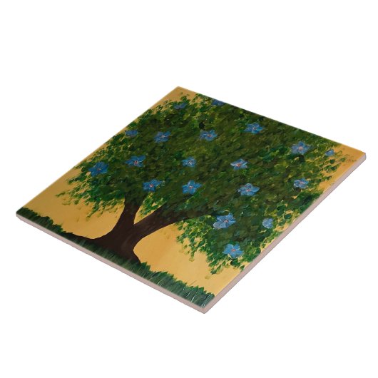 Blühender Baum Fliese (Seite)