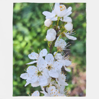 Blühender Baum im Frühling Rumänien – Blütenfotogr Fleecedecke