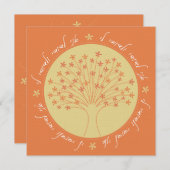 Blühender Baum - moderne Einladung der Hochzeit ju (Vorne/Hinten)