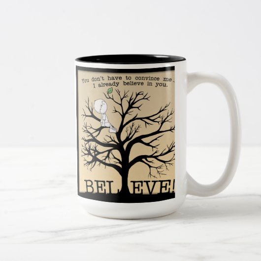Blühender Baum Zweifarbige Tasse (Rechts)