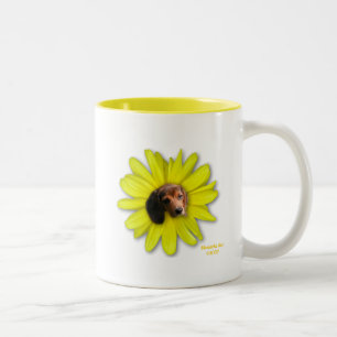 Blühender Beagle Gelbe Blume Tasse