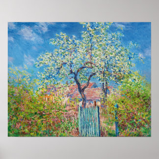 Blühender Birnbaum, Monet Poster