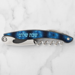 Blühender Blauer Shabbat Shalom Kellnermesser