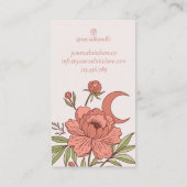 Blühender Blütenmond Visitenkarte (Rückseite)