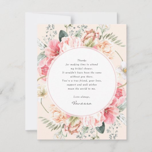 blühender böhmischer Garten Dankeskarte (Vorderseite)