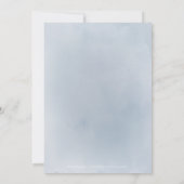 Blühender botanischer staubblauer Abschluss Einladung (Rückseite)