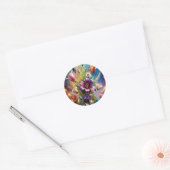 Blühender Charme – Florales Design Ästhetik-Aufkle Runder Aufkleber (Umschlag)