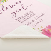 Blühender Chic Mint & Blush Pink Flower Girl Zitat Sherpadecke (3/4)