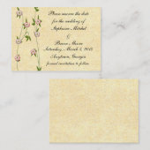 Blühender Efeu Save the Date Visitenkarte (Vorne/Hinten)