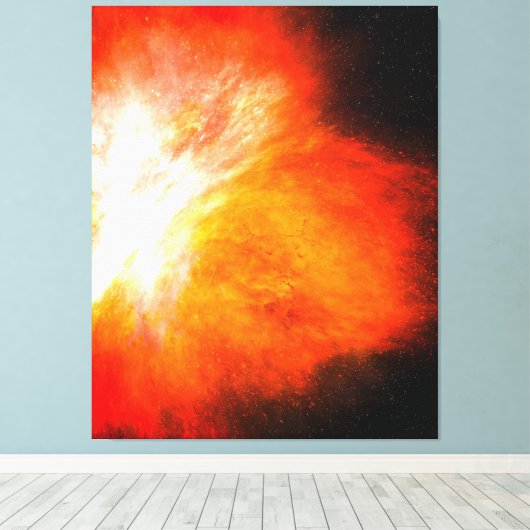 Blühender Feuernebel Gestrickte Leinwand (Insitu (Holzboden))