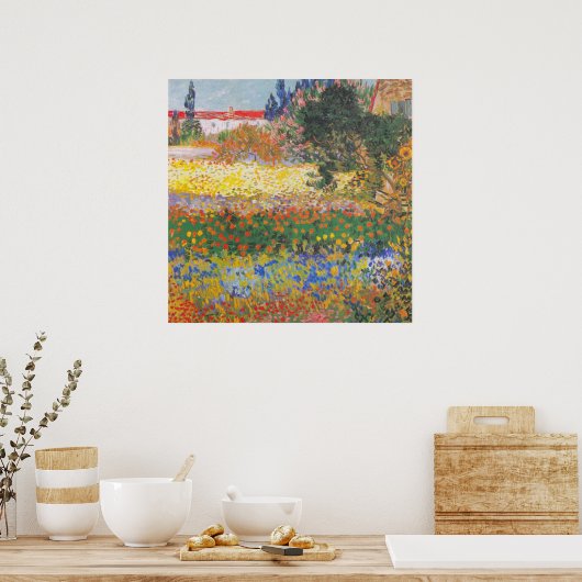Blühender Garten 1888 von Vincent Van Gogh Poster (Küche)