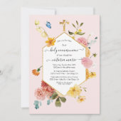 Blühender Garten Blumen Licht & Luft 1. Kommunion Einladung (Vorderseite)