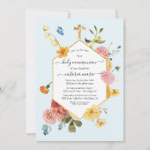 Blühender Garten Blumen Licht & Luft 1. Kommunion Einladung (Vorderseite)