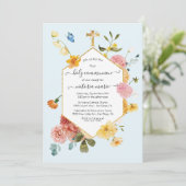 Blühender Garten Blumen Licht & Luft 1. Kommunion Einladung (Stehend Vorderseite)
