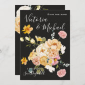 Blühender Garten Blumendark & Moody Save the Date Einladung (Vorne/Hinten)