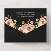 Blühender Garten Blumendark & Moody Wedding All In One Einladung (Rückseite)