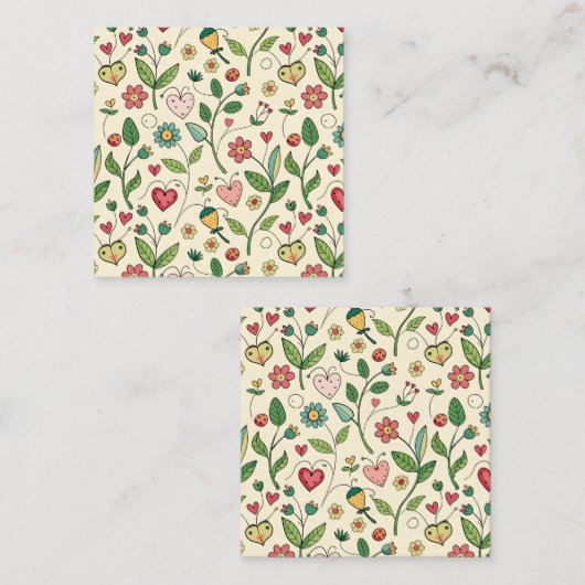 Blühender Garten der Liebe Begleitkarte (Vorne/Hinten)