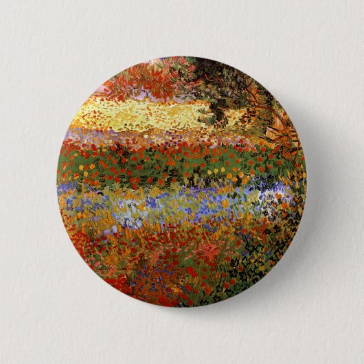Blühender Garten (F430) Van Gogh Fine Art Button (Vorderseite)