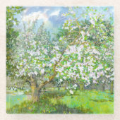 blühender Garten Glasuntersetzer (Vorderseite)