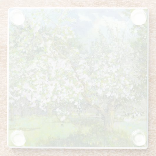 blühender Garten Glasuntersetzer (Rückseite)