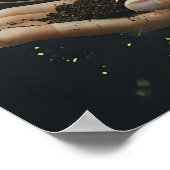 Blühender Garten in Handplakat Poster (Ecke)