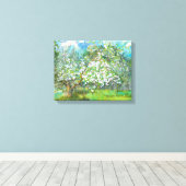 blühender Garten Leinwanddruck (Insitu (Holzboden))