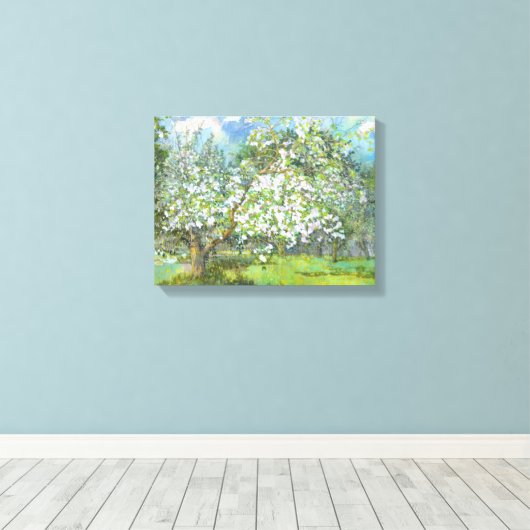 blühender Garten Leinwanddruck (Insitu (Holzboden))