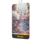 Blühender Garten mit fließendem Fluss Autolufterfrischer (Links)