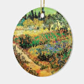 Blühender Garten mit Pfad durch Vincent van Gogh Keramikornament (Links)