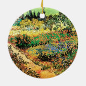 Blühender Garten mit Pfad durch Vincent van Gogh Keramikornament (Hinten)