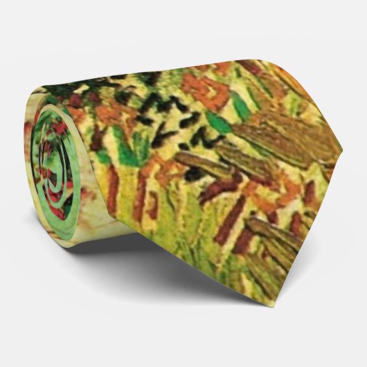 Blühender Garten mit Pfad durch Vincent van Gogh Krawatte (Gerollt)