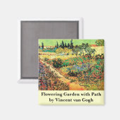 Blühender Garten mit Pfad durch Vincent van Gogh Magnet (Vorderseite/Rückseite)