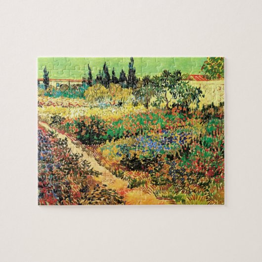 Blühender Garten mit Pfad durch Vincent van Gogh Puzzle (Horizontal)