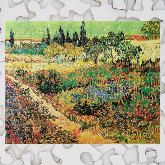Blühender Garten mit Pfad durch Vincent van Gogh Puzzle