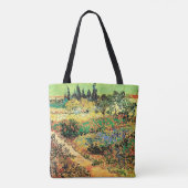 Blühender Garten mit Pfad durch Vincent van Gogh Tasche (Rückseite)