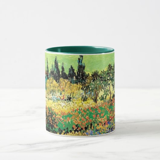 Blühender Garten mit Pfad durch Vincent van Gogh Tasse (Zentrum)