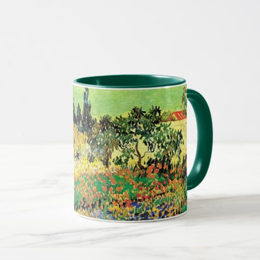 Blühender Garten mit Pfad durch Vincent van Gogh Tasse (VorderseiteRechts)