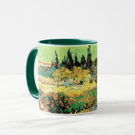Blühender Garten mit Pfad durch Vincent van Gogh Tasse (Vorderseite Links)
